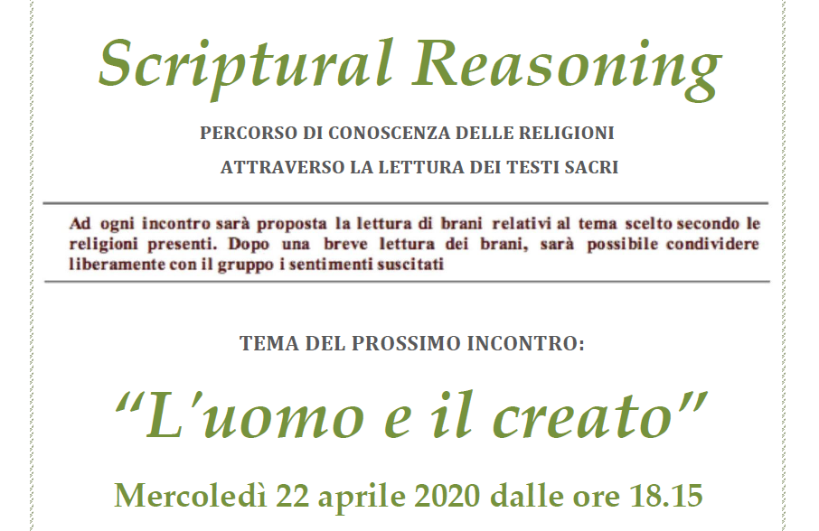 Video-incontro Scriptural Reasoning