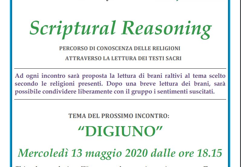 Video – incontro Scriptural Reasoning