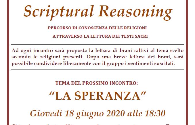 Video – incontro Scriptural Reasoning