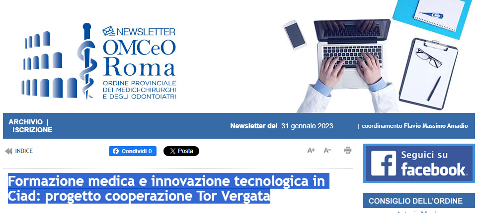 Formazione medica e innovazione tecnologica in Ciad: progetto cooperazione Tor Vergata