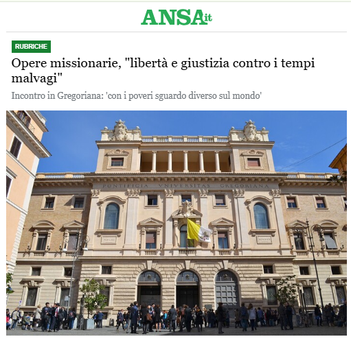 ANSA – Opere missionarie, “libertà e giustizia contro i tempi malvagi”