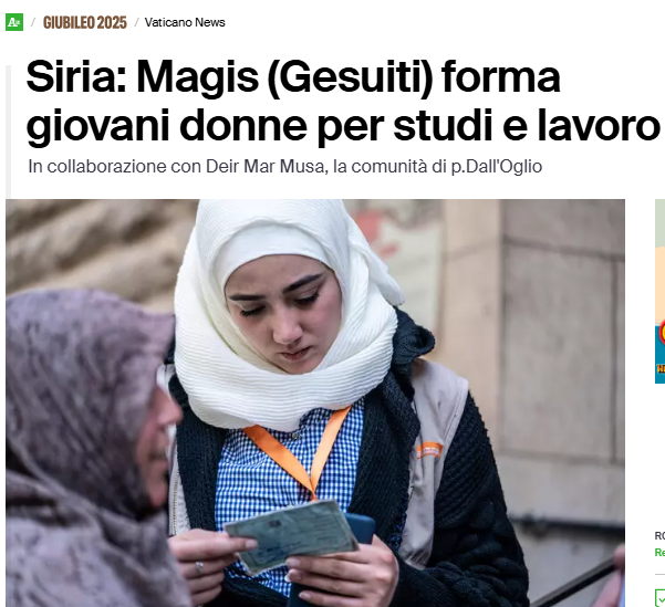 ANSA – Siria: Magis (Gesuiti) forma giovani donne per studi e lavoro