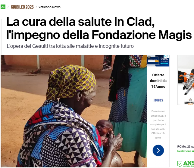 ANSA – La cura della salute in Ciad, l’impegno della Fondazione Magis