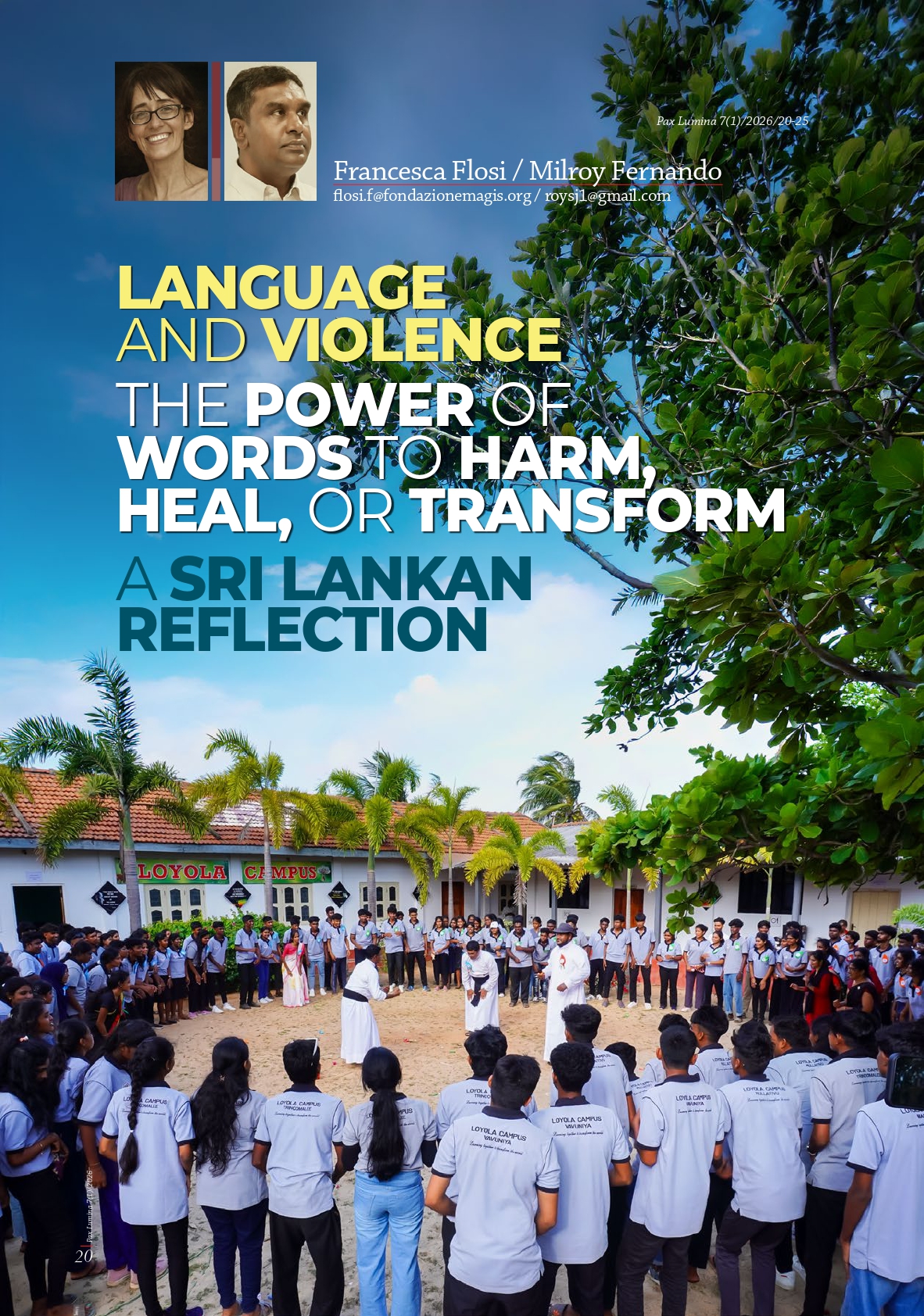 PAX LUMINA – Language and Violence: The Power of Words to Harm, Heal, or Transform. A Sri Lankan Reflection